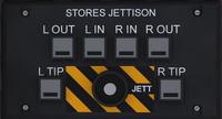 The Stores Jettison panel on an AH-94.