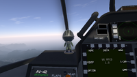 In-Game screenshot of the bobblehead figure, flying in the AV-42C