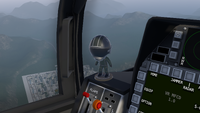 In-Game screenshot of the bobblehead figure, flying in the F/A-26B